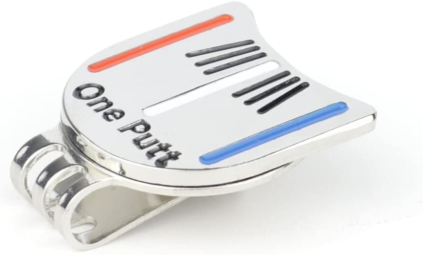 2 Pack Golf Putting Alignment Tool Golf Ball Marker Putting Putt Alignment Aiming Tool Ball Marker Metal Magnetic Hat Clip Golf Ball Marker