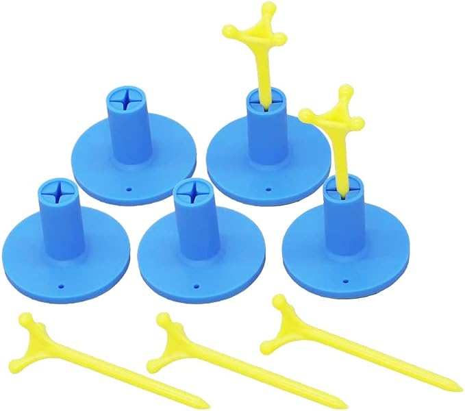 Golf Rubber Tee Holder Set for Golf Driving Range Tee Practice Tool Pack of 5 - Image 6