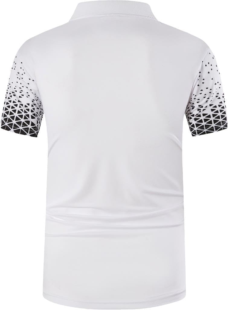 jeansian Men's Sport Outdoor Quick Dry Fit Short Sleeves Polo Tee Shirt Tshirt T-Shirt Tops Golf Tennis Bowling LSL195