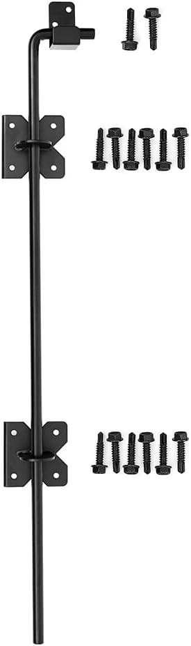 Heavy Duty 36 inch Cane Bolt Drop Rod Gate Drop Pin Steel Material -1 Pack mainly for Single Open Door