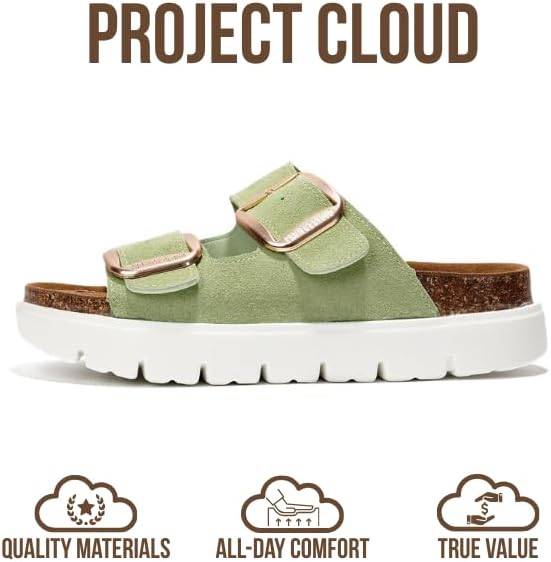 Project Cloud Genuine Leather Platform Sandals Women Footwear - Image 3