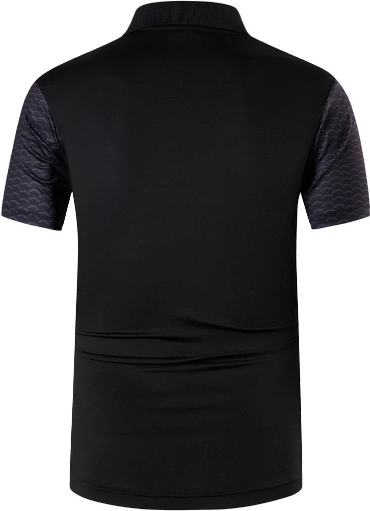 jeansian Men's Sport Outdoor Quick Dry Fit Short Sleeves Polo Tee Shirt Tshirt T-Shirt Tops Golf Tennis Bowling LSL195