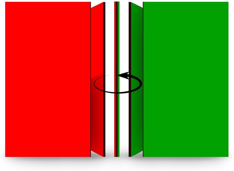 1" x 2" / 25-Pack Rectangular Red/Green Reversible Magnets - Go/No-Go, On/Off Indicators for Efficient Task Management