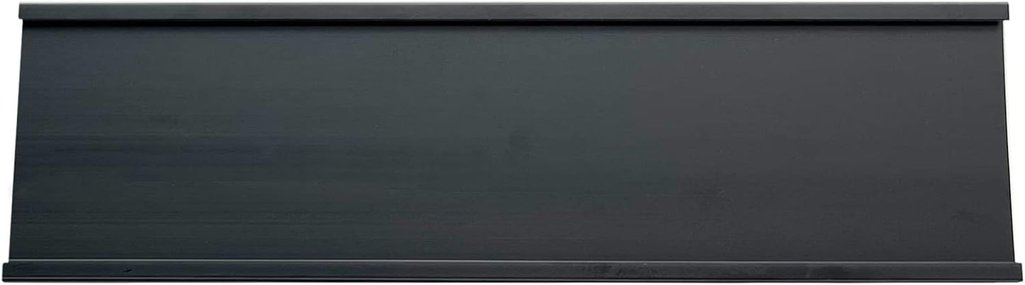 2" x 10" Personalized Aluminum Name Plates, Custom Office Desk or Wall Name Plates with Two Lines of Custom Texts, Three Name Plate Colors Silver, White, Black, Holders are Optional