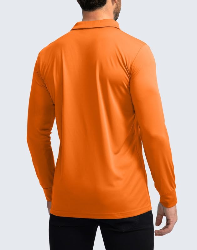 Men's Polo Shirt Long Sleeve Golf Shirts Lightweight UPF 50+ Sun Protection - Image 2