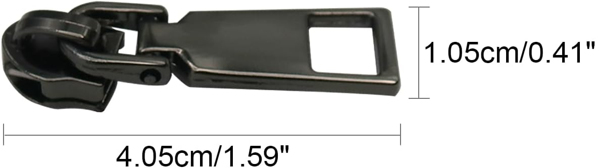 HOLSHUN #5 Zipper Sliders Zipper Pull 30pcs Bulk Heavy Duty Metal Gunmetal Pulls for #5 Nylon Coil Zippers Replacement Luxury Bag Hardware Luggage & DIY Craft Supplies