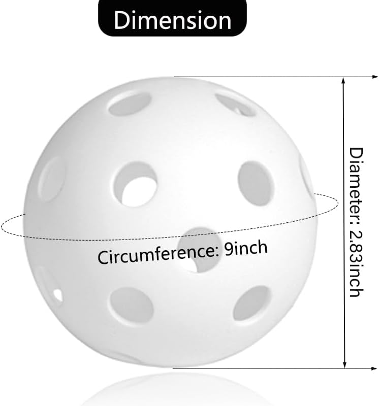 20 Pack Plastic Baseballs 9 Inch Practice Baseballs Softball, Baseballs for Hitting and Pitching Practice - Soft and Lightweight Limit Flight Balls for Training and Softball Games