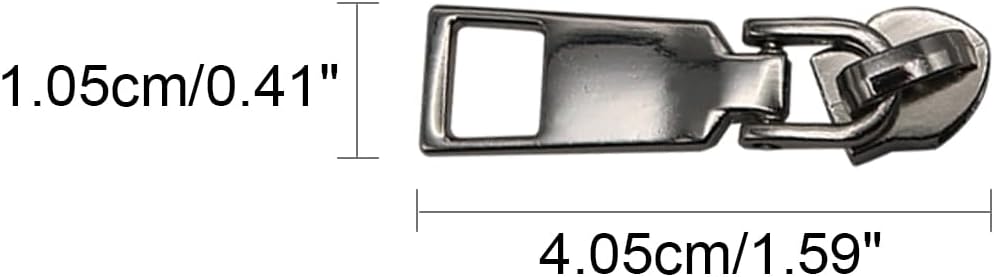 HOLSHUN #5 Zipper Sliders Zipper Pull 30pcs Bulk Heavy Duty Metal Silver Pulls for #5 Nylon Coil Zippers Replacement Luxury Bag Hardware Luggage & DIY Craft Supplies