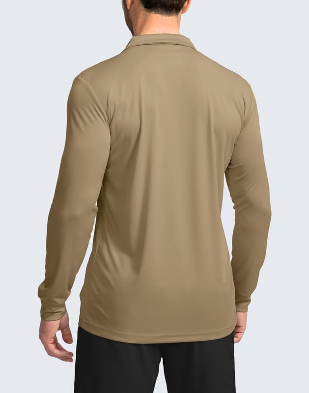 Men's Polo Shirt Long Sleeve Golf Shirts Lightweight UPF 50+ Sun Protection - Image 2