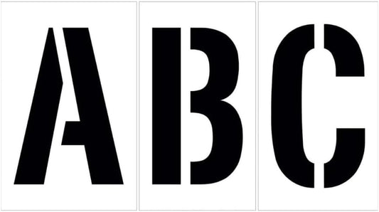 4" Alphabet Stencil Kit | Part# 10000904 | 26-Piece Kit Includes Letters A-Z | Letter Height is 4" | Durable 1/8" PolyTough Lifetime | Made in USA