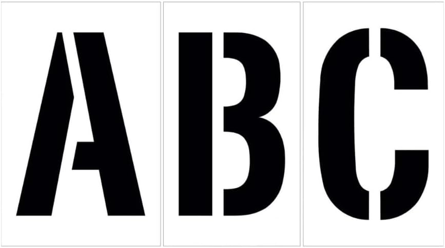 18" Alphabet Stencil Kit | Part# 10004924 | 26-Piece Kit Includes Letters A-Z | Letter Height is 18" | Durable 1/8" PolyTough Lifetime | Made in USA