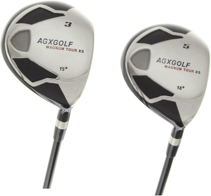 Men's Magnum 3 + 5 Fairway Woods Set: Graphite Shafts + Head Covers Right Hand by AGXGOLF