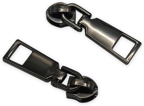 HOLSHUN #5 Zipper Sliders Zipper Pull 30pcs Bulk Heavy Duty Metal Gunmetal Pulls for #5 Nylon Coil Zippers Replacement Luxury Bag Hardware Luggage & DIY Craft Supplies