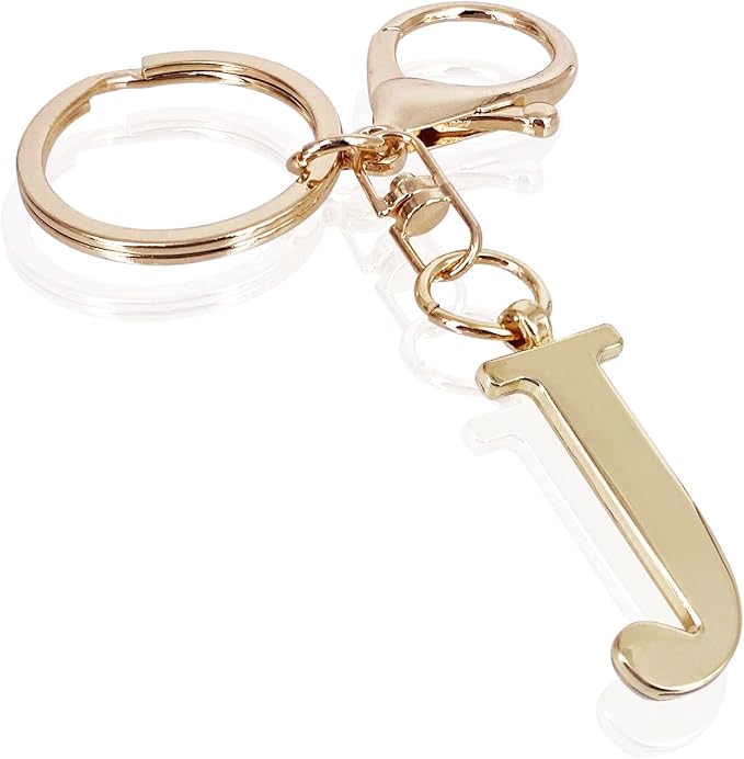 LAXPICOL Gold Letter A-Z Keychain by LAXPICOLJEWELRY