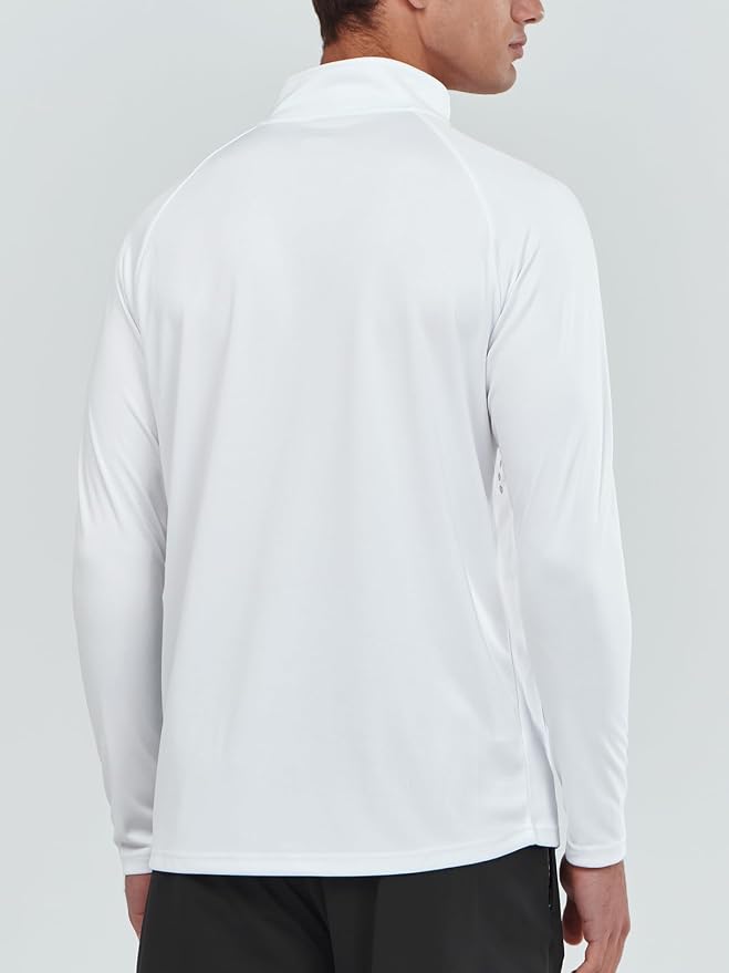 NORTHYARD Quarter Zip Pullover Men Running Shirt Long Sleeve Moisture Wicking - Image 2
