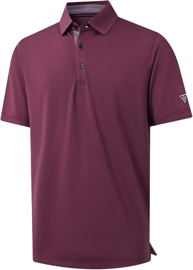 Mens Polo Shirts Short and Long Sleeve Casual Solid Stylish Dry Fit Performance by MAELREG
