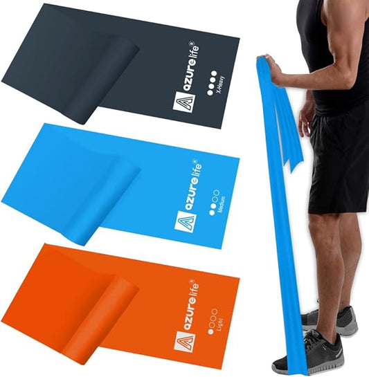 Resistance Bands, Professional Long Non-Latex Elastic Stretch Bands, Exercise by AAZURELIFE