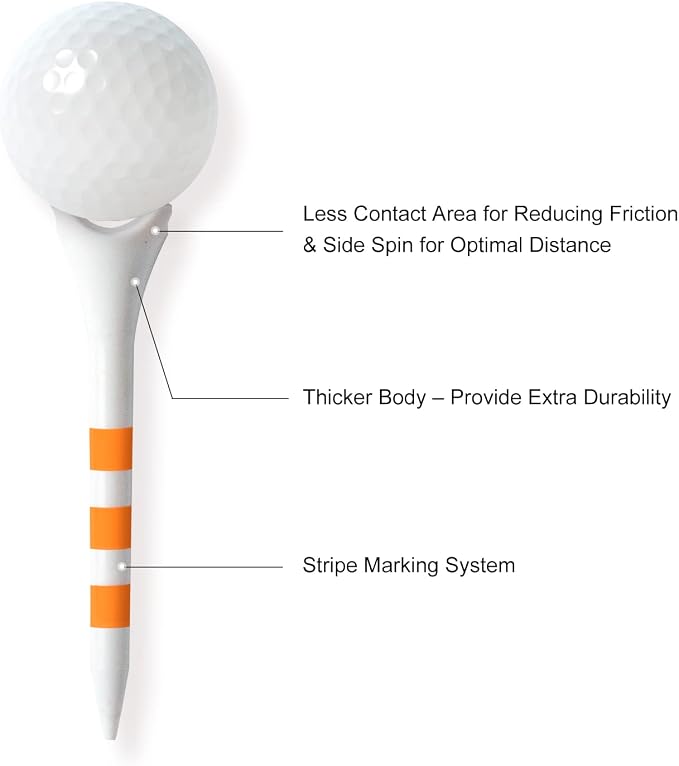 Professional Plastic Golf Tees 100 Pack, Enhanced Durability & Stability - Image 4
