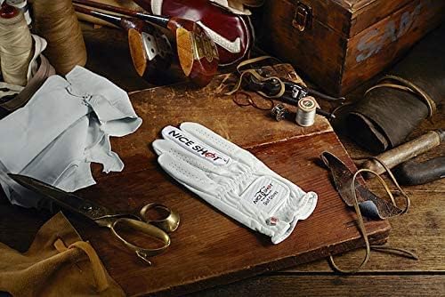 Nice Shot The Bird Men's Golf Glove in Premium White Cabretta Leather - Image 8