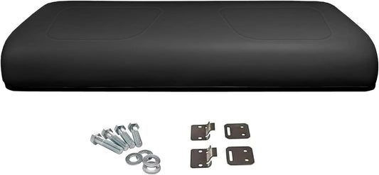 Huskey Parts Company Golf Cart Seat Cushion, Black Color Front Bottom Seat for Club Car DS 2000 to 5 & Up, Golf Cart Front Seat Replacement with Mounting Hardware & Hinges