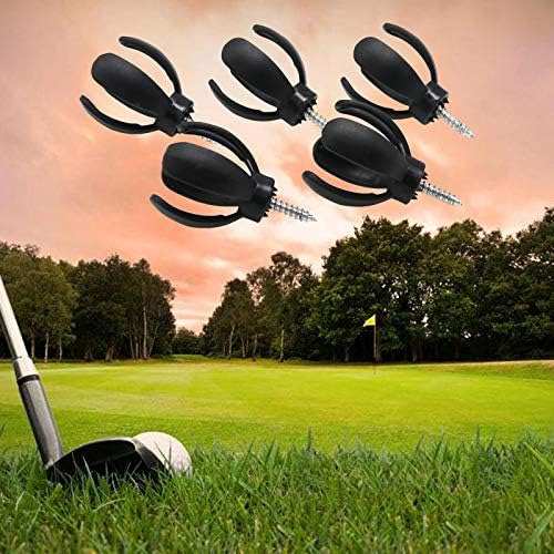 HISTAR 5Pcs Golf Ball Pick Up Retriever Putter Grip Finger Rubber Picker Tool Black