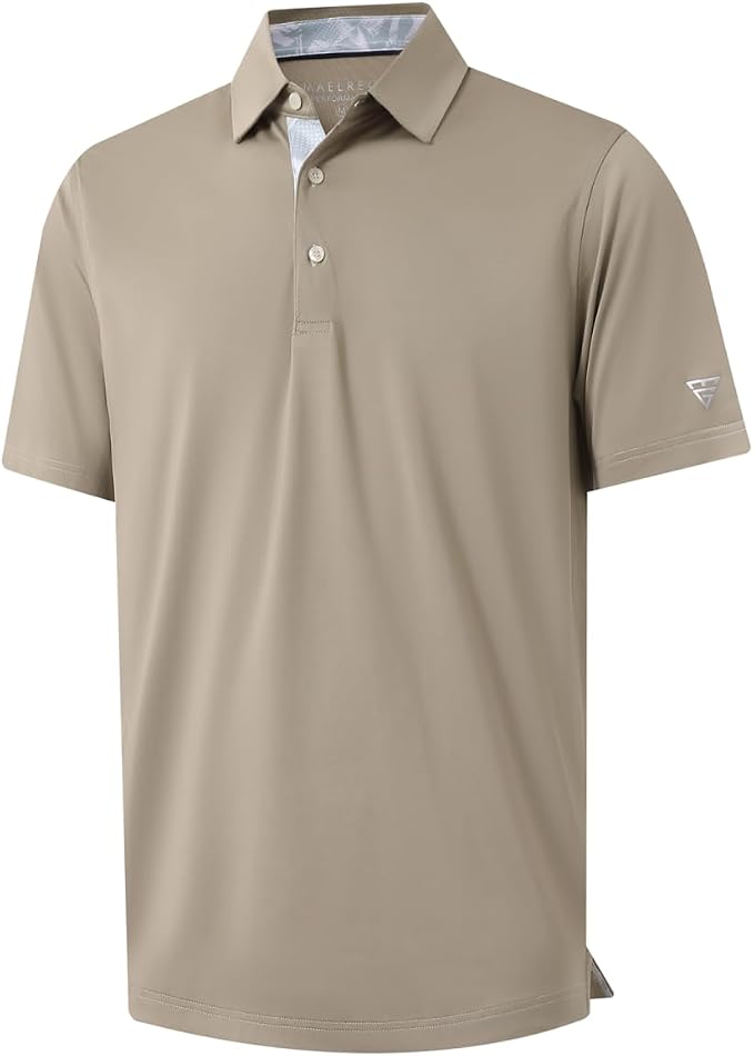 Mens Polo Shirts Short and Long Sleeve Casual Solid Stylish Dry Fit Performance by MAELREG