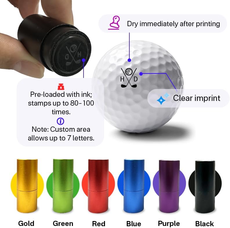 HDSD Custom Golf Ball Stamps Personalized Golf Ball Markers Monograms & Patterns - Golf Accessories