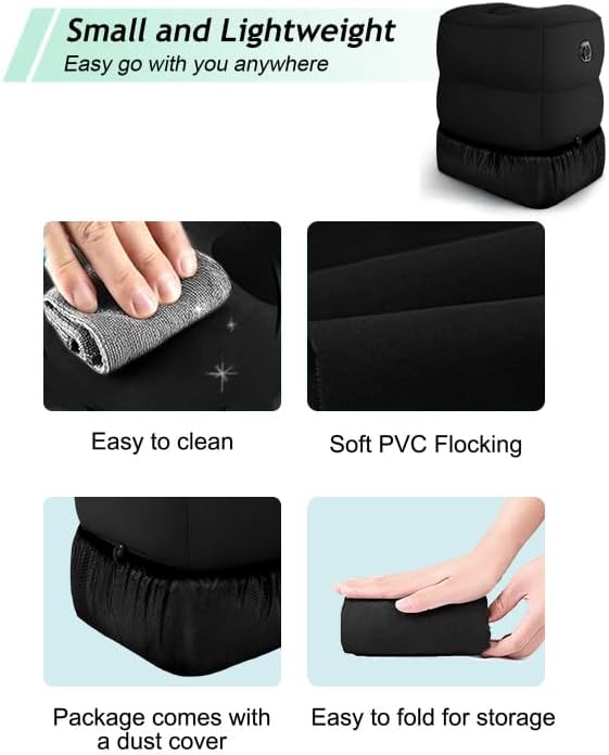 JefDiee Inflatable Travel Foot Rest Pillow, Kids Airplane Bed, Adjustable 3 - Image 6