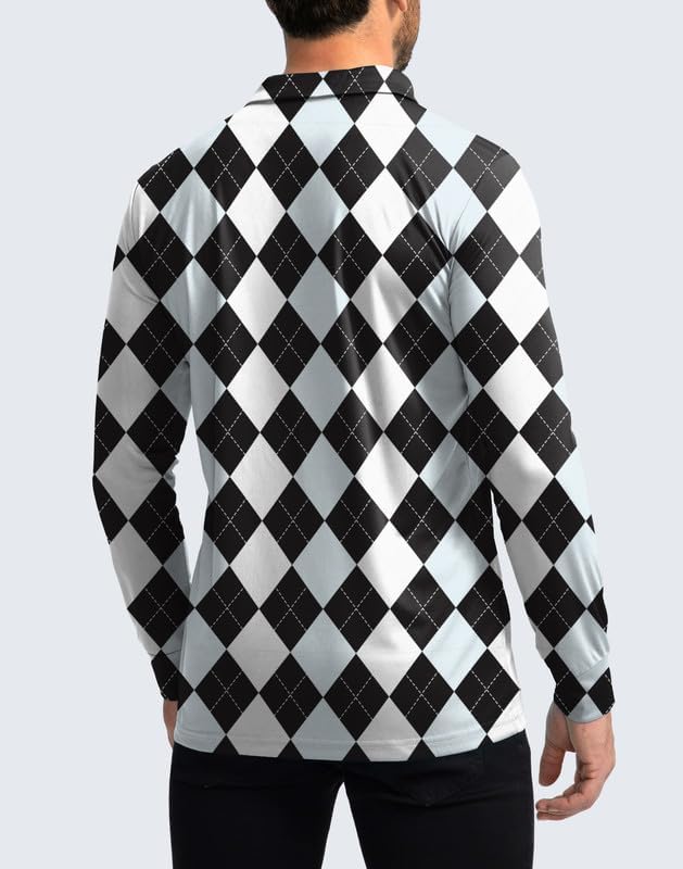 Men's Polo Shirt Long Sleeve Golf Shirts Lightweight UPF 50+ Sun Protection - Image 2