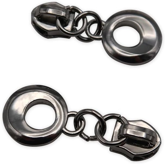 HOLSHUN #5 Zipper Sliders Zipper Pull 30pcs Bulk Heavy Duty Metal Gunmetal Pulls for #5 Nylon Coil Zippers Replacement Luxury Bag Hardware Luggage & DIY Craft Supplies Cat Eye