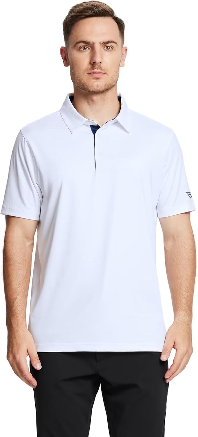 Mens Polo Shirts Short and Long Sleeve Casual Solid Stylish Dry Fit Performance - Image 2