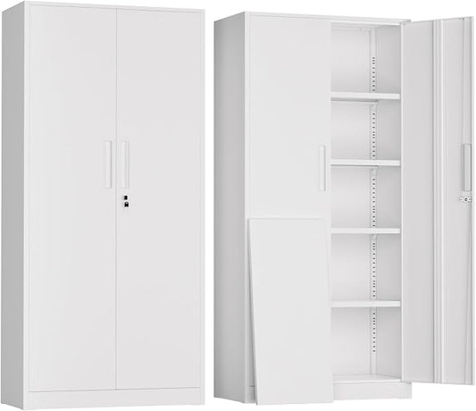 Greenvelly Metal Garage Storage Cabinet, Steel Lockable Storage Cabinet by Greenvelly
