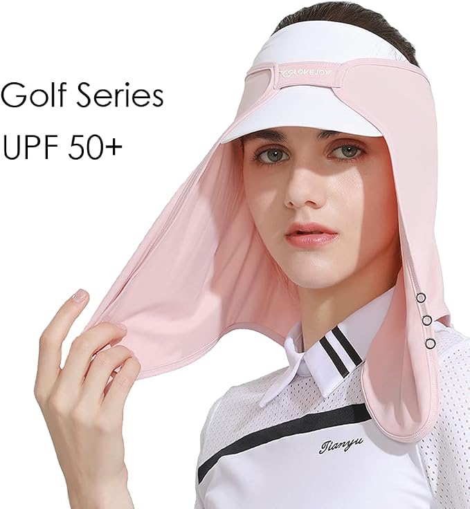 Unisex Sun Protection Golf Neck Shade Cap Drape UPF 50+ Cooling Face Covering - Image 2