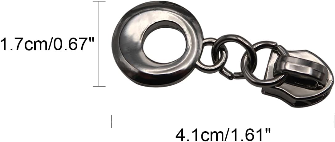 HOLSHUN #5 Zipper Sliders Zipper Pull 30pcs Bulk Heavy Duty Metal Gunmetal Pulls for #5 Nylon Coil Zippers Replacement Luxury Bag Hardware Luggage & DIY Craft Supplies Cat Eye
