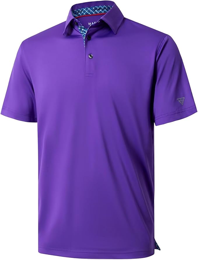 Mens Polo Shirts Short and Long Sleeve Casual Solid Stylish Dry Fit Performance by MAELREG