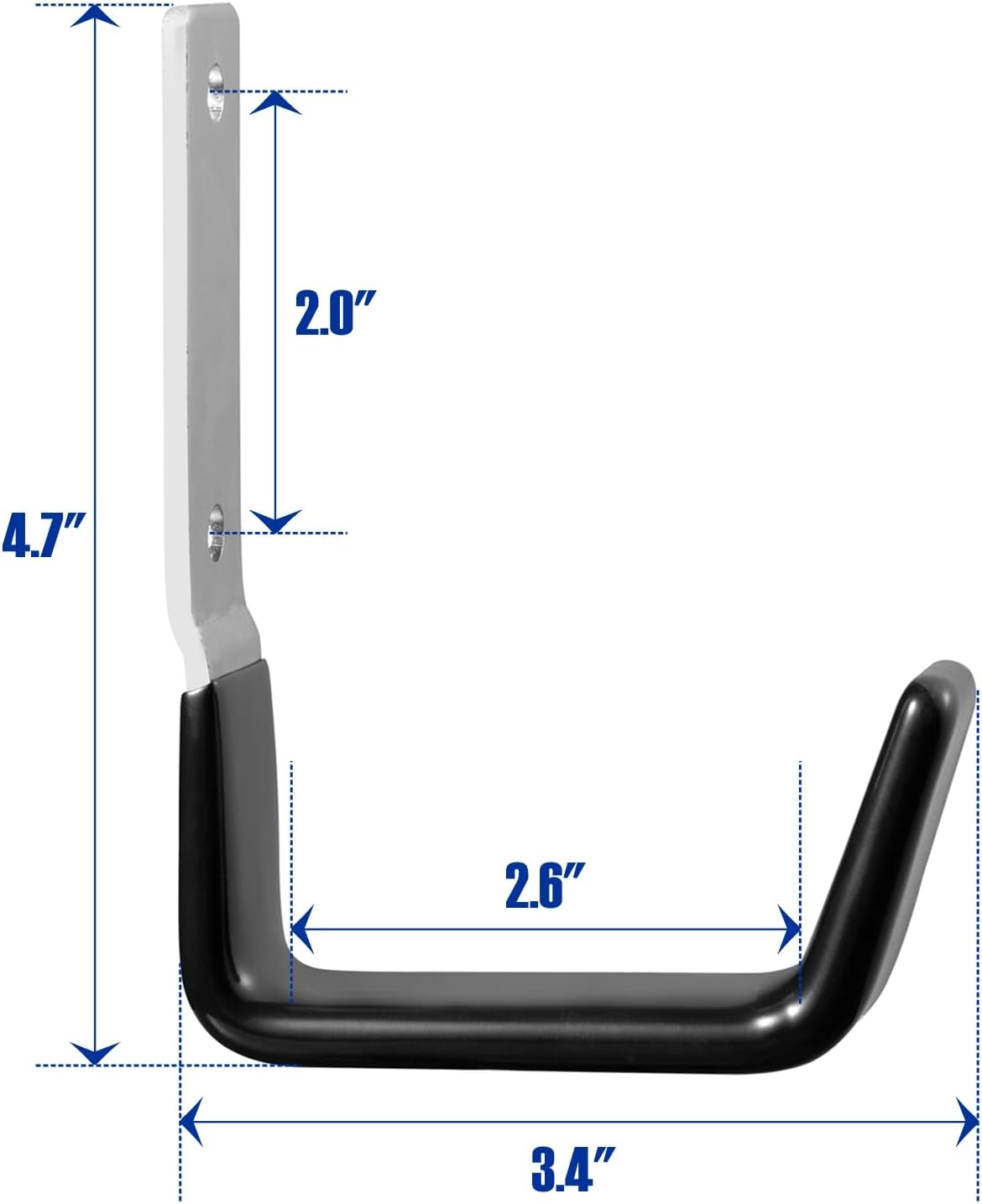 Heavy Duty Steel Garage Hooks,Garage Storage Utility Hooks,Anti-Slip Hanger, Tool Organizer,Steel Wall Mount Organizer, Garden Hose Hanger (Small-6PC) (Pack of 2)