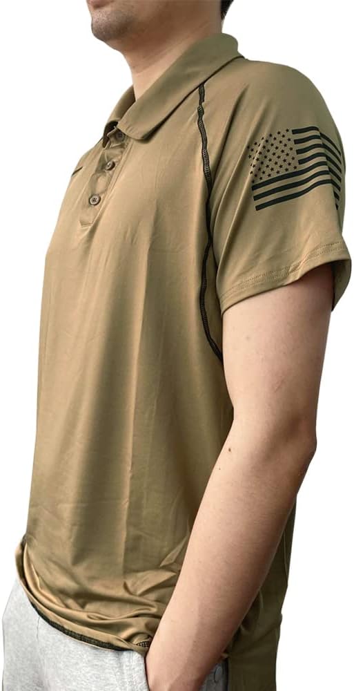 HARGLESMAN Men's 1776 Independence Day American Flag Short Sleeve Polo Golft - Image 5