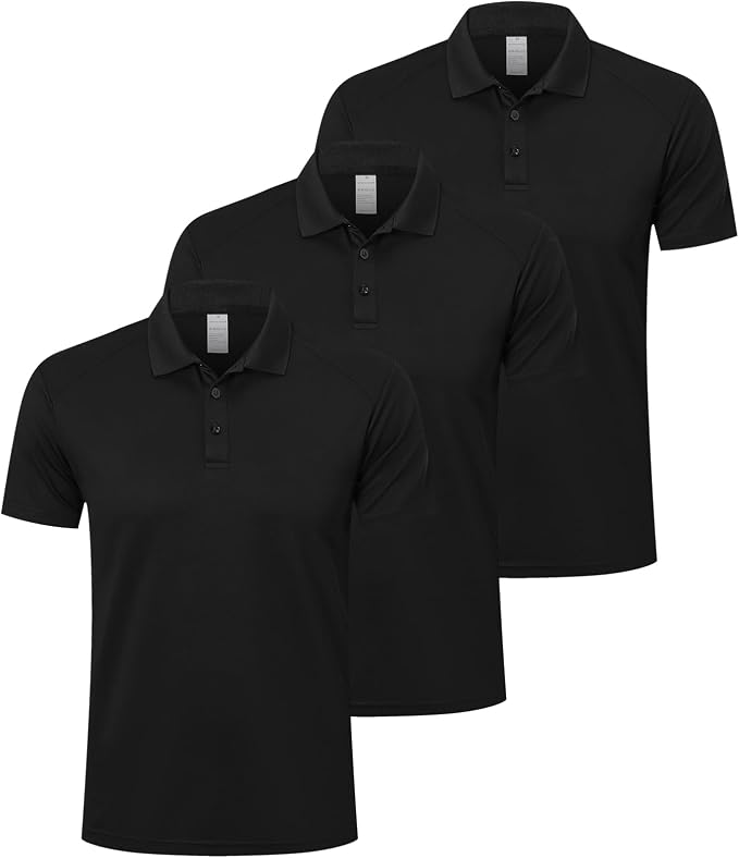 ZENGVEE Mens Polo Shirts Moisture Wicking Short Sleeve Performance Quick Dry by ZENGVEE