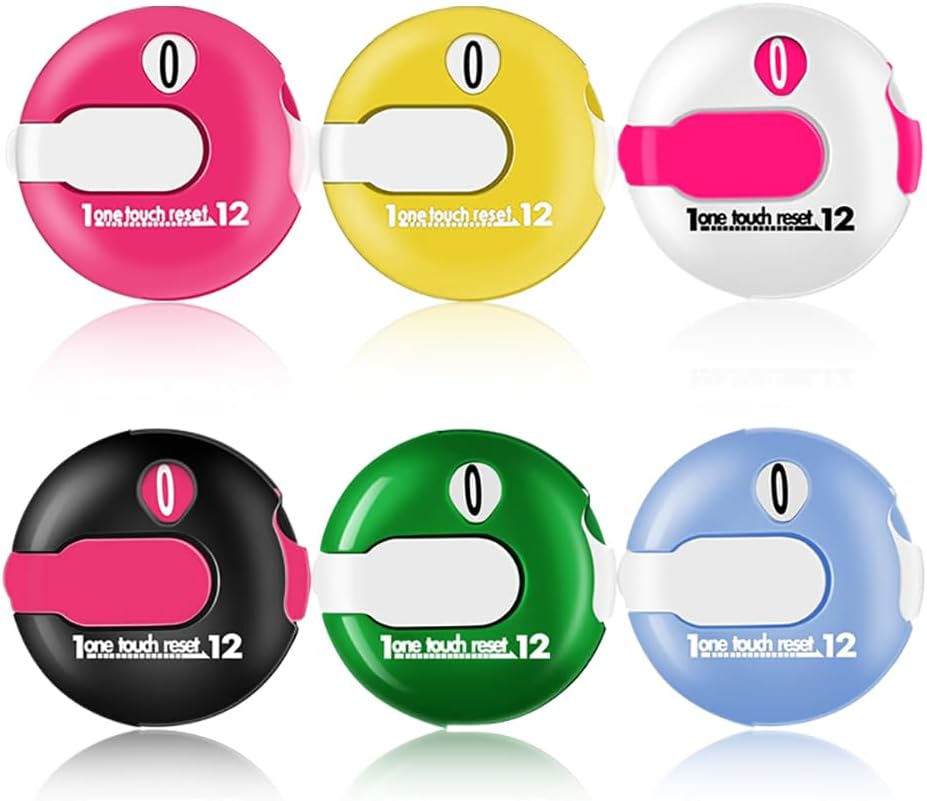 10 pcs Golf Score Counter Compact Golf Score Tracker Set of 10 Multi-Colored Mini Stroke Counters for Easy Scoring on The Green
