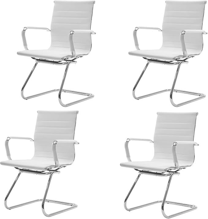 CIMOTA Waiting Room Chairs Leather Office Guest Chair Mid Back Reception Chairs by CIMOTA