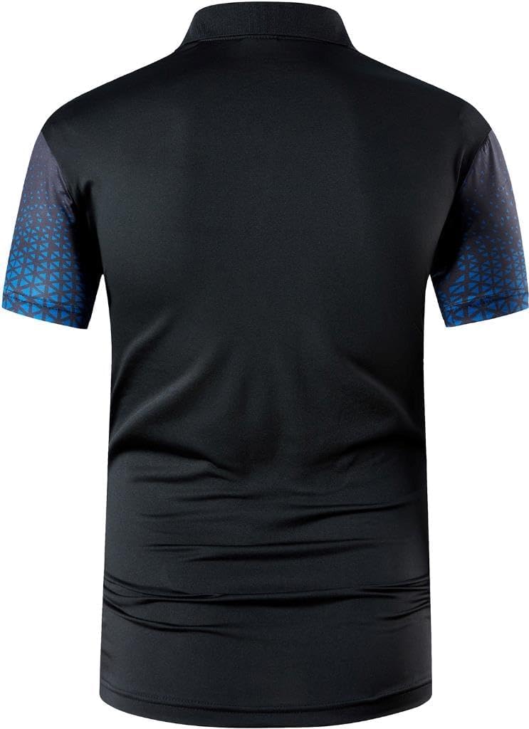 jeansian Men's Sport Outdoor Quick Dry Fit Short Sleeves Polo Tee Shirt Tshirt T-Shirt Tops Golf Tennis Bowling LSL195
