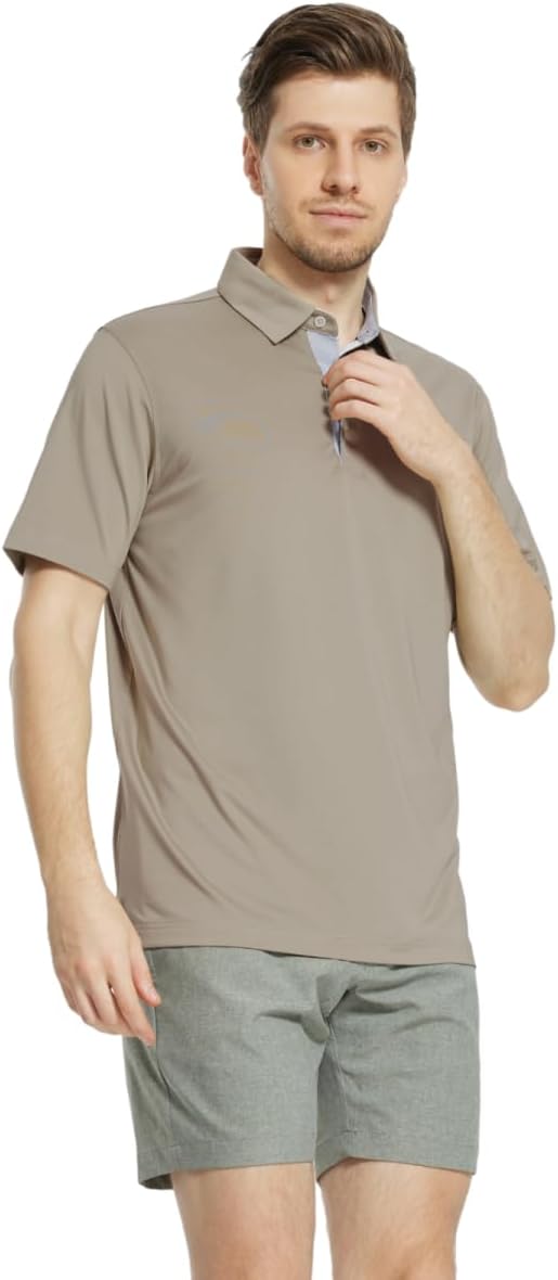 Mens Polo Shirts Short and Long Sleeve Casual Solid Stylish Dry Fit Performance - Image 2