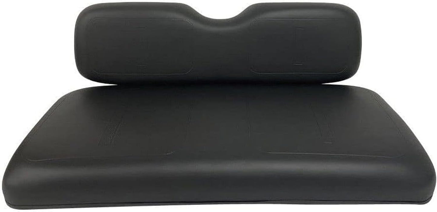 Huskey Parts Company Golf Cart Seat Cushion Set for EZGO Medalist, TXT 1994-2013, Black Color, Front Seat Lean Back & Bottom Replacement with Mounting Hardware & Hinges