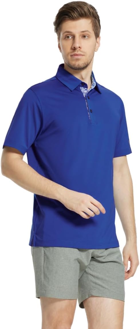 Mens Polo Shirts Short and Long Sleeve Casual Solid Stylish Dry Fit Performance - Image 2