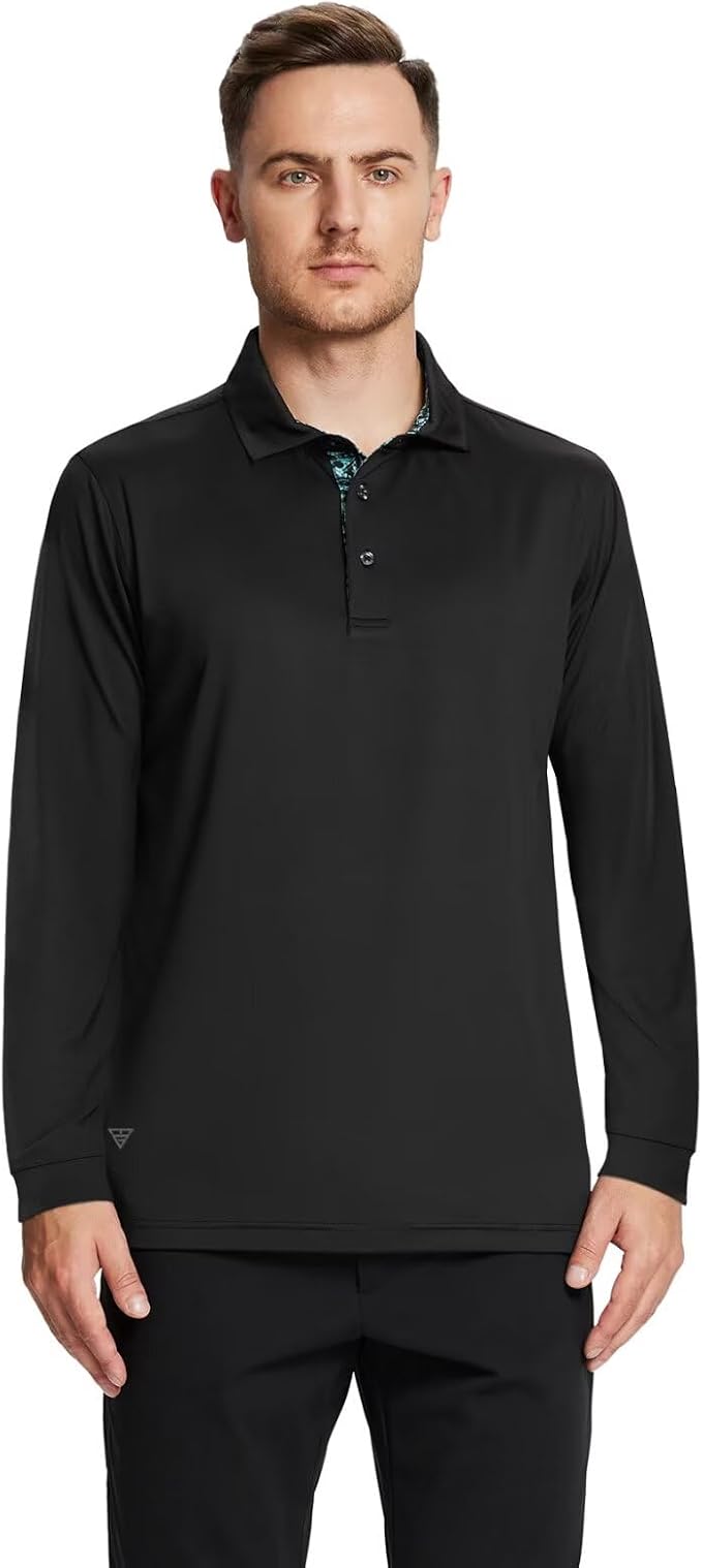 Mens Polo Shirts Short and Long Sleeve Casual Solid Stylish Dry Fit Performance - Image 3