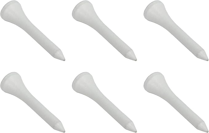 50Pcs Golf Tees, Wooden Practice Golf Tees White Long Ball Base Set Kit - Image 2