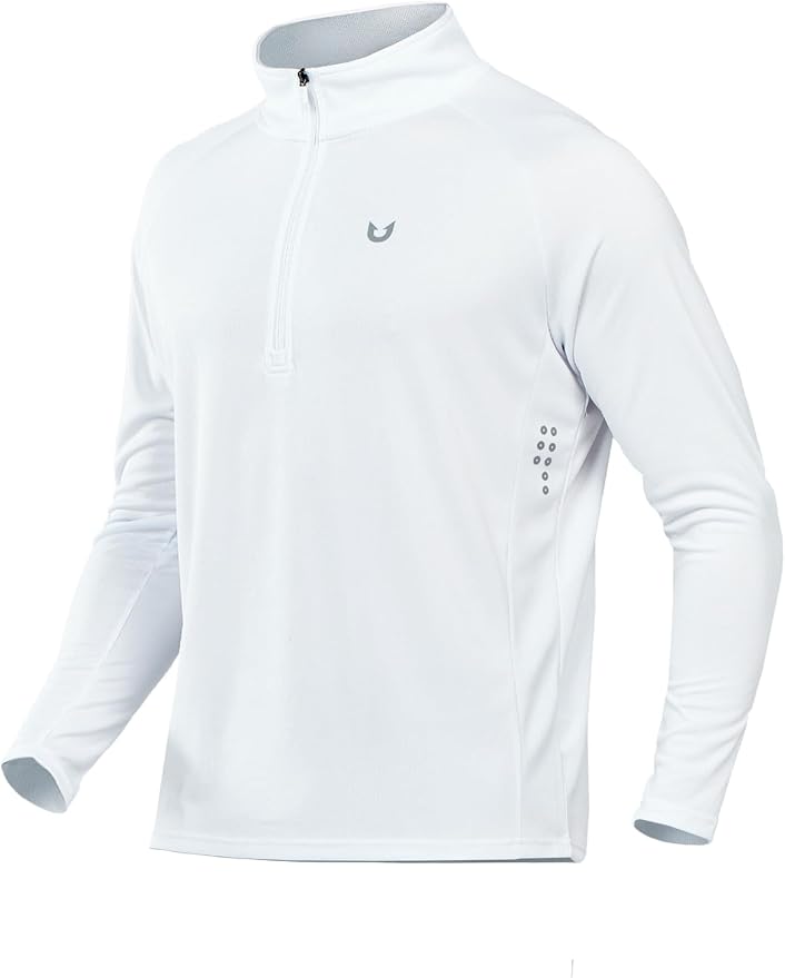 NORTHYARD Quarter Zip Pullover Men Running Shirt Long Sleeve Moisture Wicking by NORTHYARD