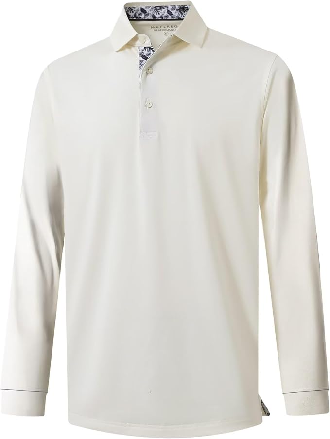 Mens Polo Shirts Short and Long Sleeve Casual Solid Stylish Dry Fit Performance by MAELREG