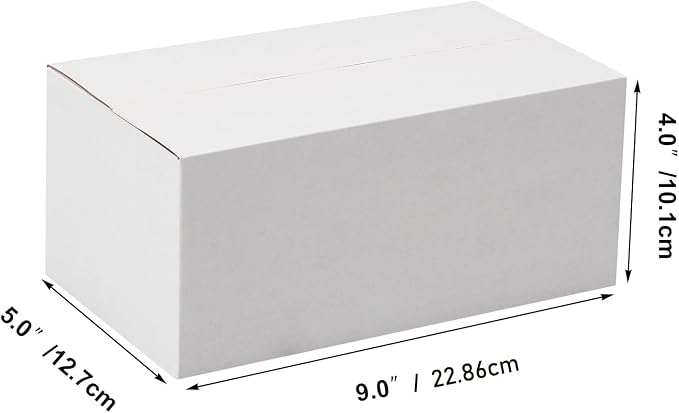 9x5x4 White Shipping Boxes Set of 40, Kraft Corrugated Cardboard Small Business - Image 2