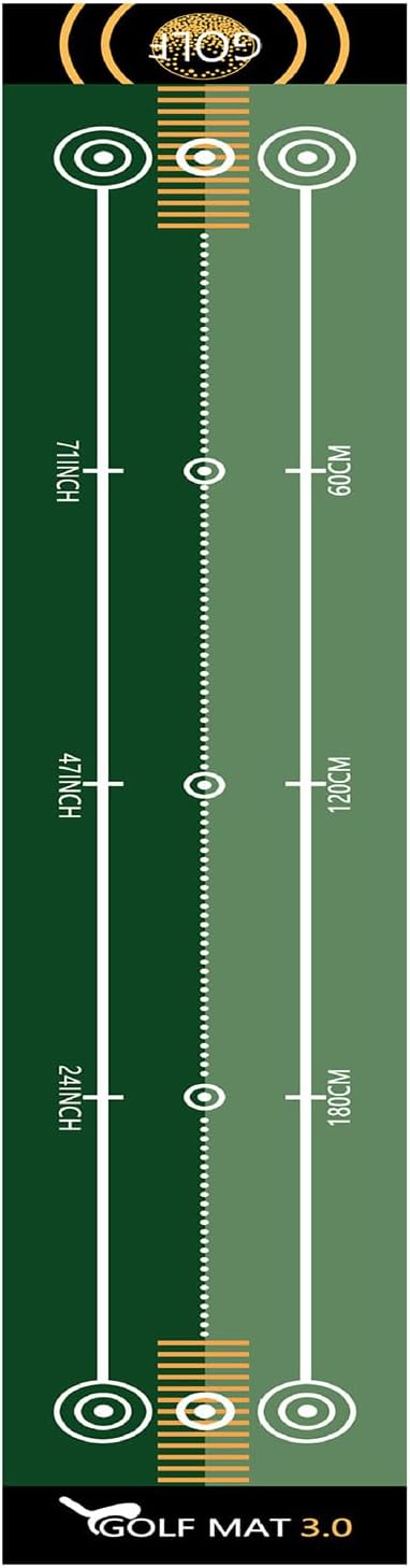 1 Piece Golf Putting Practice mat, Size is 19.69 inches x 116 inches, Portable Washable Non-Slip Folding Putting mat, Suitable for Home, Office, Outdoor use, Party Team Building Activities.